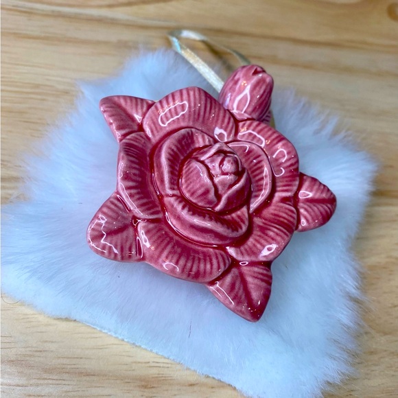 Vintage Rose Ceramic Scent Diffuser Home Fragrance Pink Flower Essential Oil - Picture 6 of 7